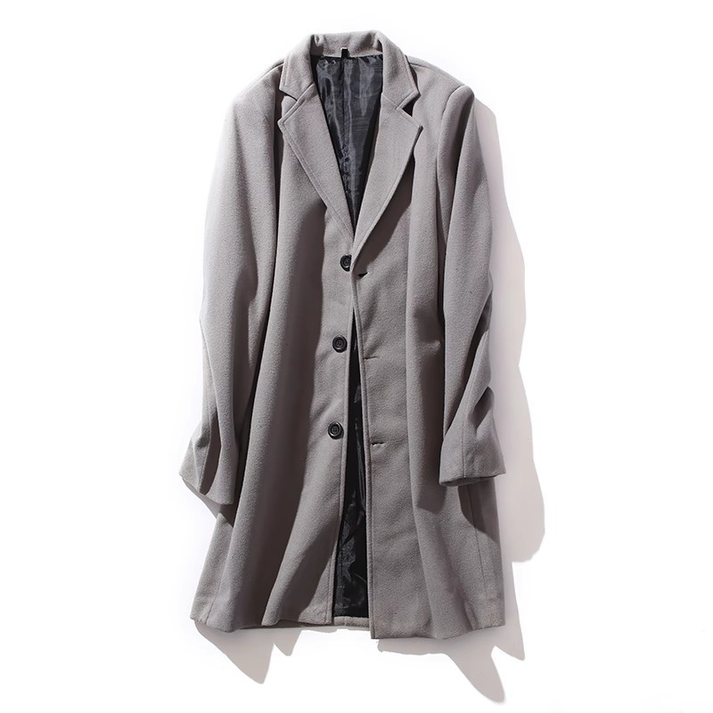 Men's Clothing Tops Jackets Coats Men's Solid Color Lapel Single Breasted Coat Multi-Color European American Style Youth Coat