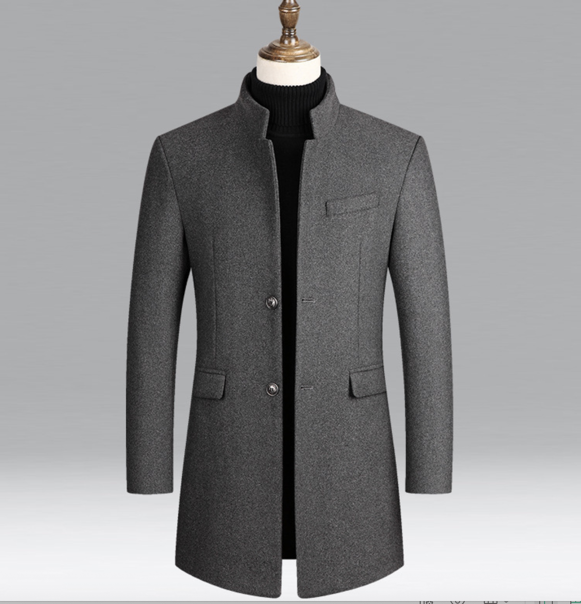 Men's Clothing Tops Jackets Coats New Autumn Winter Men's Woolen Coat Medium Long Windbreaker Men's Thick Woolen Jacket Men's Coat