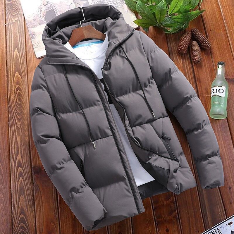 Men's Clothing Tops Jackets Coats Cotton Jacket 6XL Men's Winter New Loose Short Hooded Cotton Jacket Casual Bread Jacket Trendy Jacket