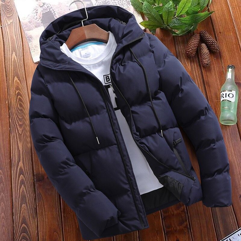 Men's Clothing Tops Jackets Coats Cotton Jacket 6XL Men's Winter New Loose Short Hooded Cotton Jacket Casual Bread Jacket Trendy Jacket