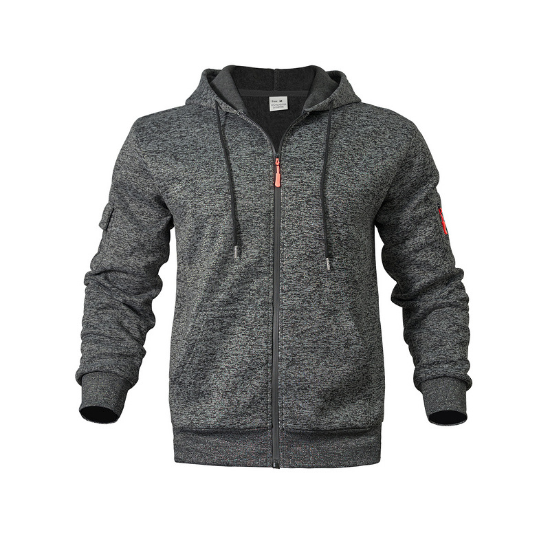 Men's Clothing Tops Sweatshirts Hoodies American-Style Heavyweight Plush Men's Retro Cation Workwear Pocket Hoodie Zipper Trendy Sportswear