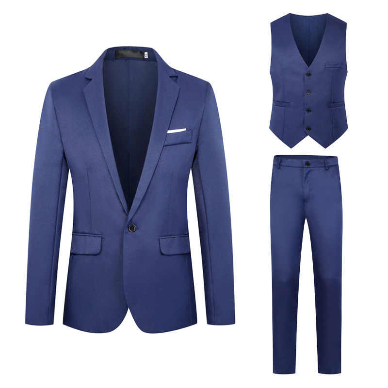 Men's Suit Trousers Vest Three Piece Set Men's Business Casual Suit Wedding Dress Set Men's Clothing Sets Suiting Blazers