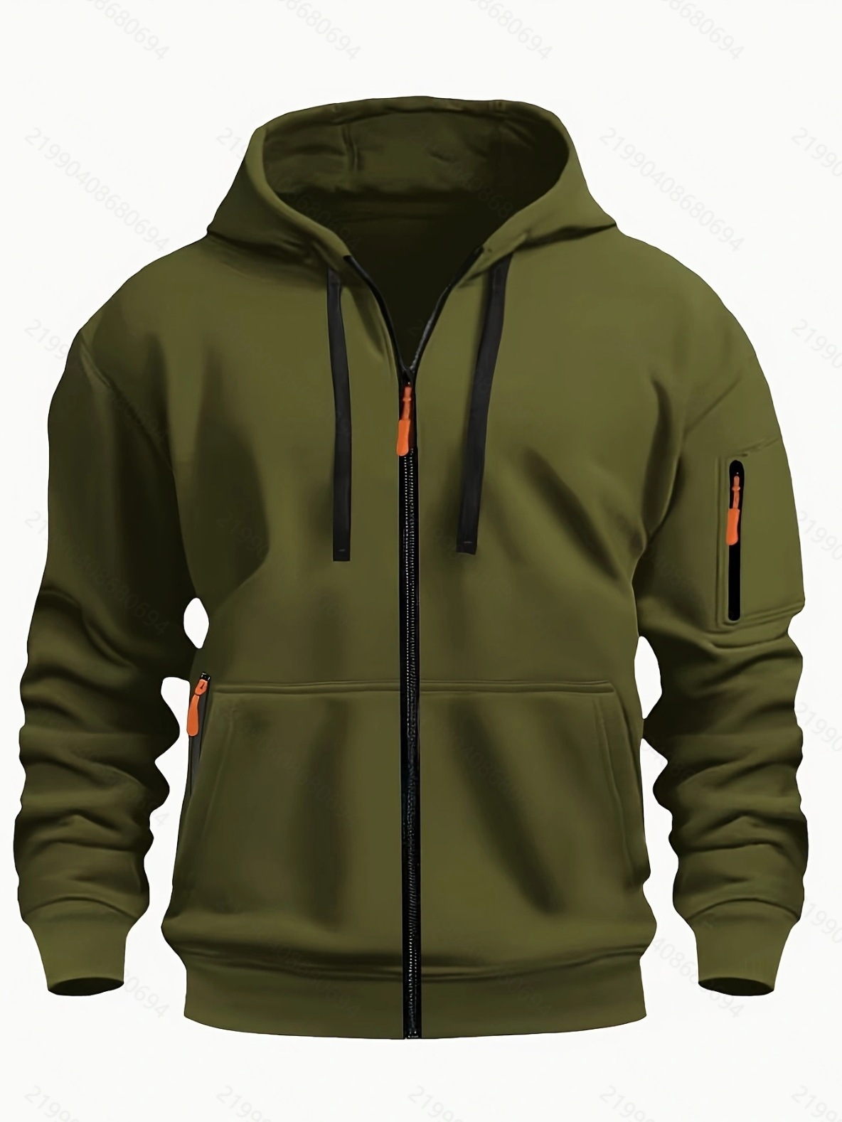 Men's Clothing Tops Sweatshirts Hoodies Spring Autumn Men's Zipper Hoodie Zipper Round Neck Casual Men's Wear