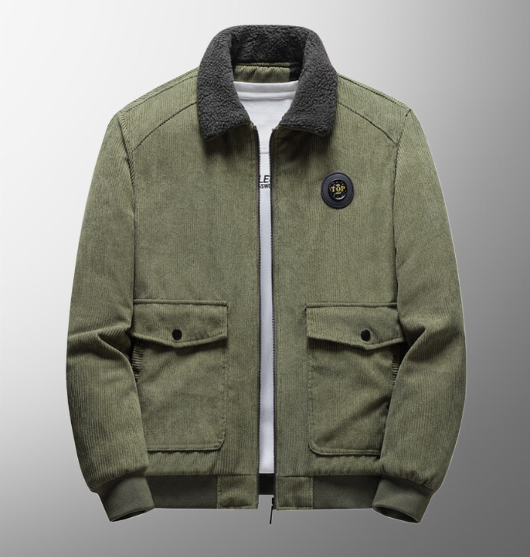 Men's Clothing Tops Jackets Coats Autumn Winter Corduroy Lambhair Jacket for Men Loose Fit with Thick Velvet Casual Lapel Jacket for Men