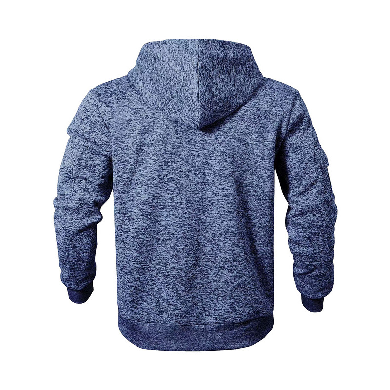 Men's Clothing Tops Sweatshirts Hoodies American-Style Heavyweight Plush Men's Retro Cation Workwear Pocket Hoodie Zipper Trendy Sportswear