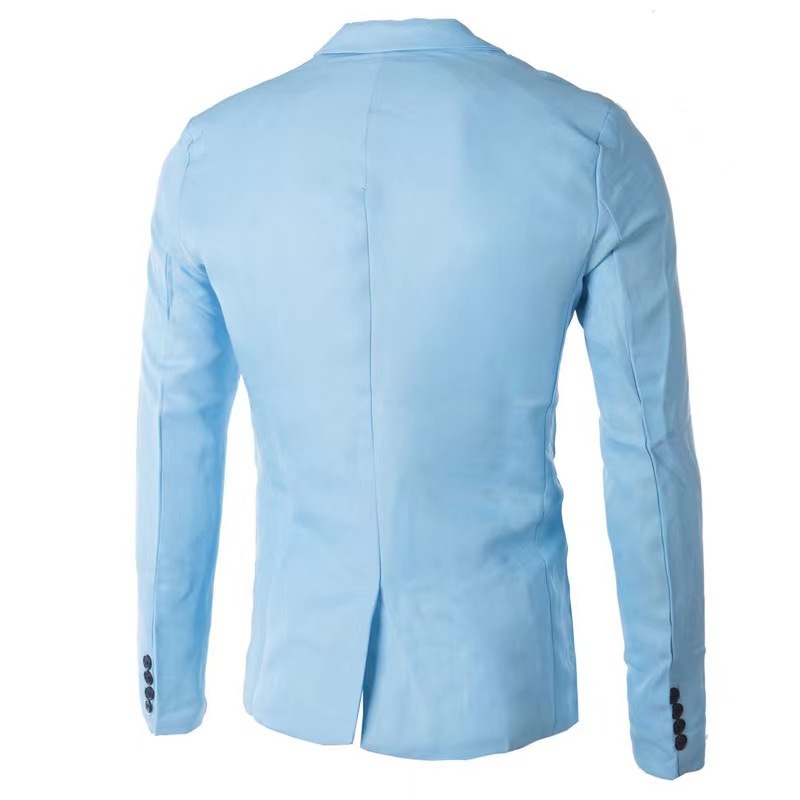 Men's Clothing Tops Blazers Fashionable Men's Casual Single-Breasted Slim Fit Solid Color Suits Jackets