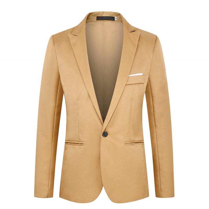 Men's Clothing Tops Blazers Fashionable Casual Suit Jacket for Men Slim Fit Business Suit Jacket for Men One Button Small Suit for Men