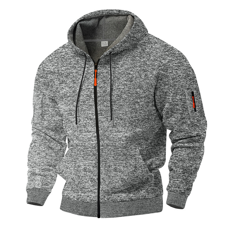 Men's Clothing Tops Sweatshirts Hoodies American-Style Heavyweight Plush Men's Retro Cation Workwear Pocket Hoodie Zipper Trendy Sportswear