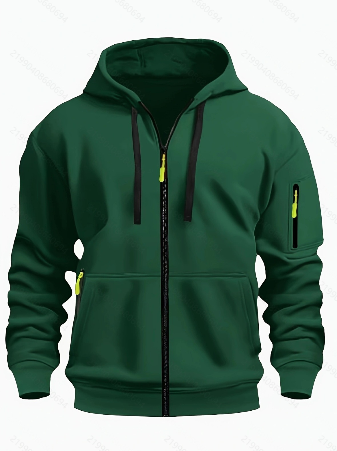 Men's Clothing Tops Sweatshirts Hoodies Spring Autumn Men's Zipper Hoodie Zipper Round Neck Casual Men's Wear