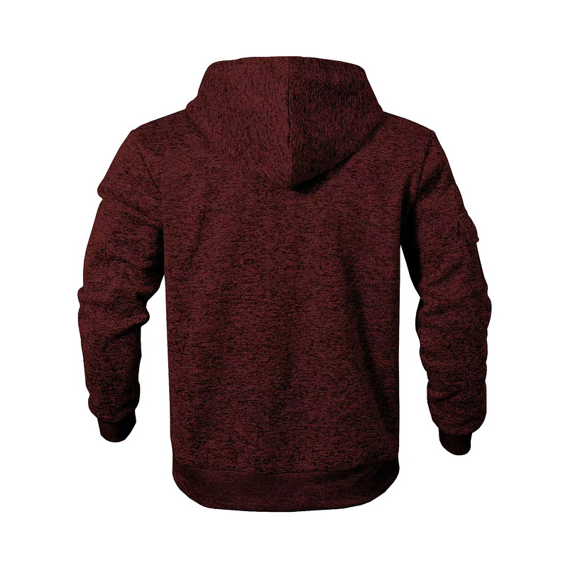 Men's Clothing Tops Sweatshirts Hoodies American-Style Heavyweight Plush Men's Retro Cation Workwear Pocket Hoodie Zipper Trendy Sportswear
