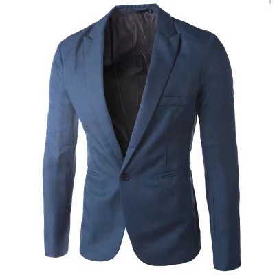 Men's Clothing Tops Blazers Fashionable Men's Casual Single-Breasted Slim Fit Solid Color Suits Jackets