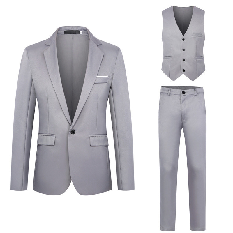 Men's Suit Trousers Vest Three Piece Set Men's Business Casual Suit Wedding Dress Set Men's Clothing Sets Suiting Blazers