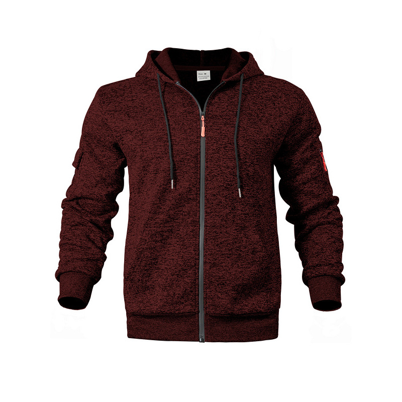 Men's Clothing Tops Sweatshirts Hoodies American-Style Heavyweight Plush Men's Retro Cation Workwear Pocket Hoodie Zipper Trendy Sportswear