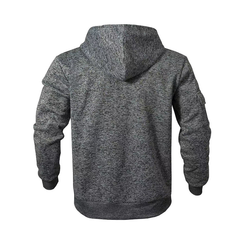 Men's Clothing Tops Sweatshirts Hoodies American-Style Heavyweight Plush Men's Retro Cation Workwear Pocket Hoodie Zipper Trendy Sportswear