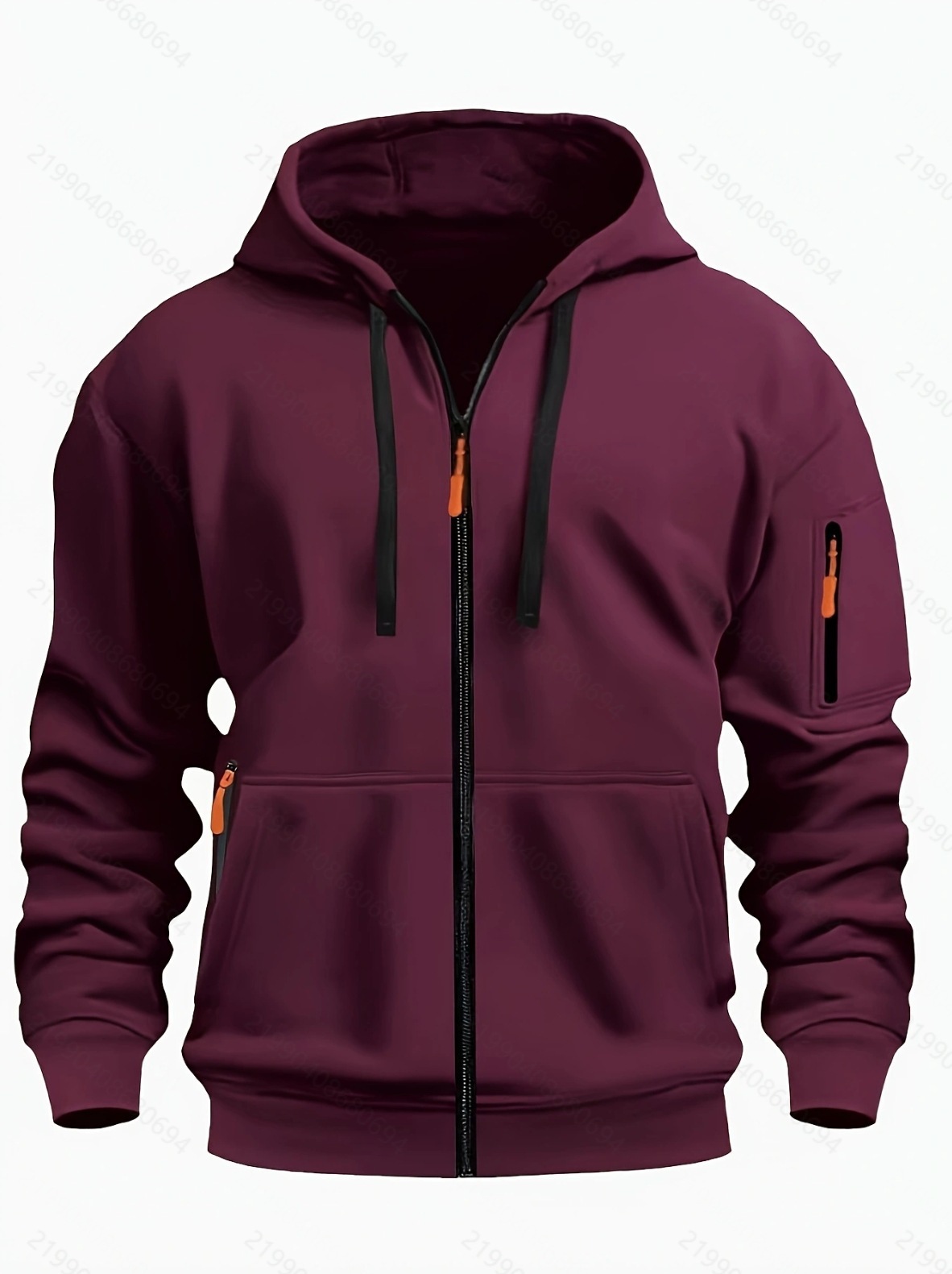 Men's Clothing Tops Sweatshirts Hoodies Spring Autumn Men's Zipper Hoodie Zipper Round Neck Casual Men's Wear