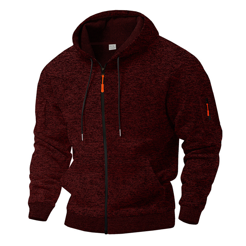 Men's Clothing Tops Sweatshirts Hoodies American-Style Heavyweight Plush Men's Retro Cation Workwear Pocket Hoodie Zipper Trendy Sportswear