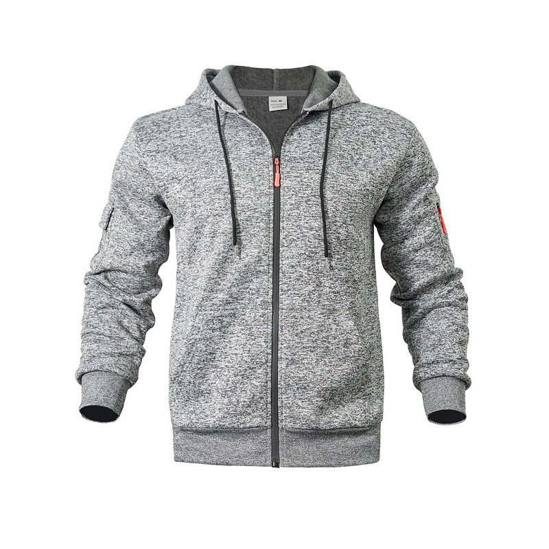 Men's Clothing Tops Sweatshirts Hoodies American-Style Heavyweight Plush Men's Retro Cation Workwear Pocket Hoodie Zipper Trendy Sportswear