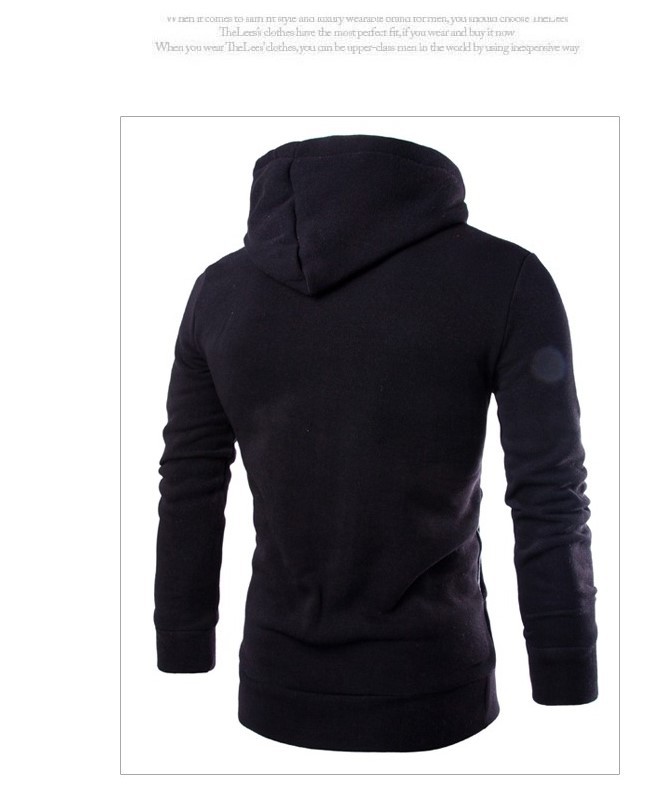 Men's Clothing Tops Sweatshirts Hoodies Spring Autumn New Fashion Dual Zippered Front Colorblocked Hooded Sweatshirt for Men