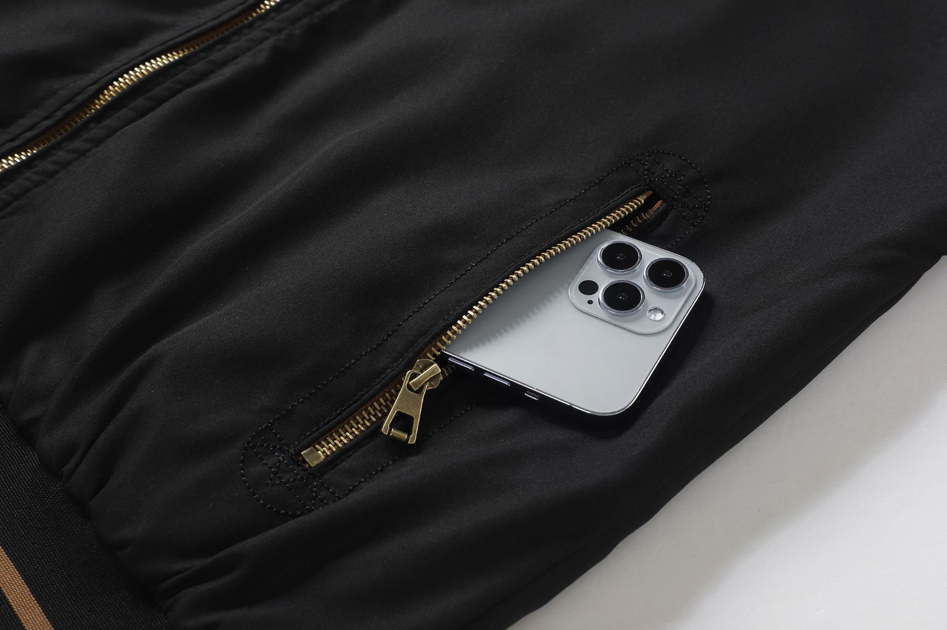 Men's Clothing Tops Jackets Coats Spring Autumn Double Sided Stand Collar Casual Jacket Flight Jacket Men's Jacket