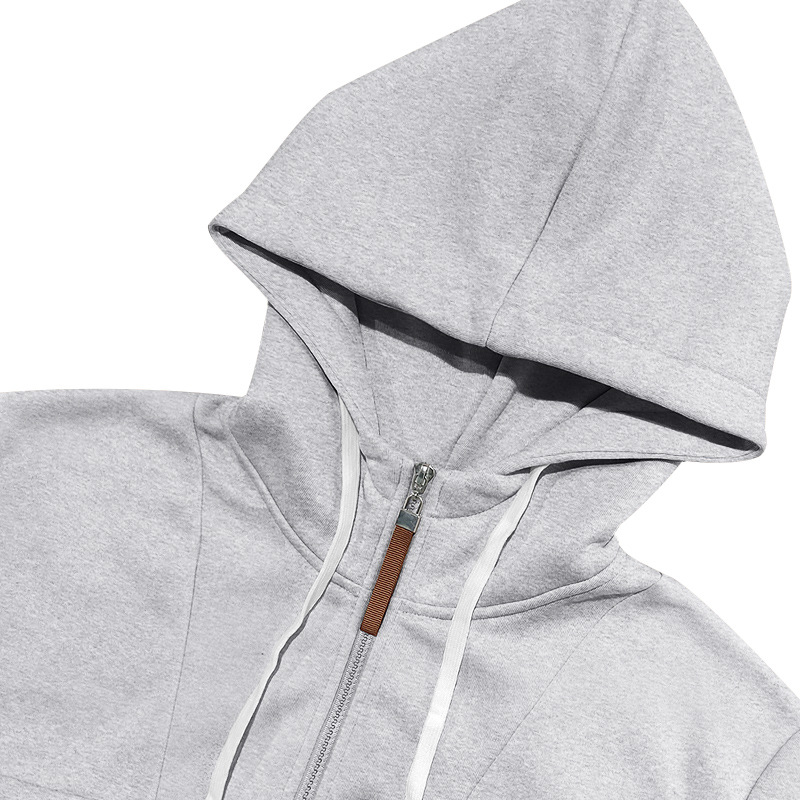 Men's Clothing Tops Sweatshirts Hoodies Classic Men's Fleece-Lined Half-Zip Trendy Hooded Double-Panel Overlap Long Sleeve Loose Oversized Couple Sweatshirt
