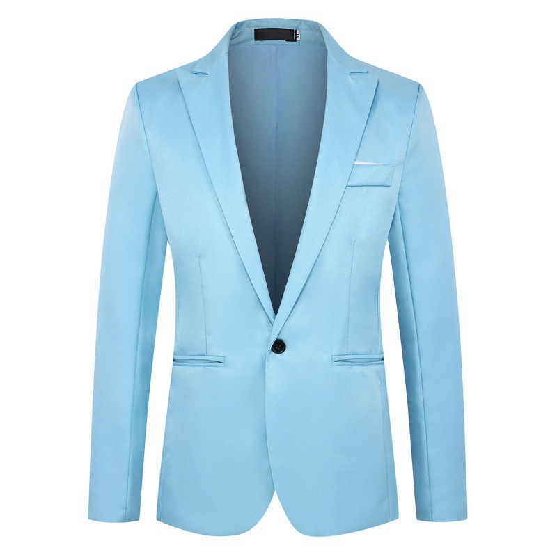 Men's Clothing Tops Blazers Fashionable Casual Suit Jacket for Men Slim Fit Business Suit Jacket for Men One Button Small Suit for Men