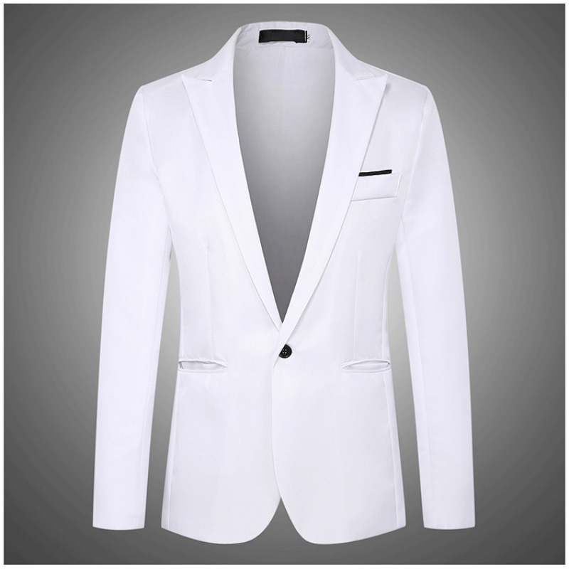 Men's Clothing Tops Blazers Fashionable Casual Suit Jacket for Men Slim Fit Business Suit Jacket for Men One Button Small Suit for Men