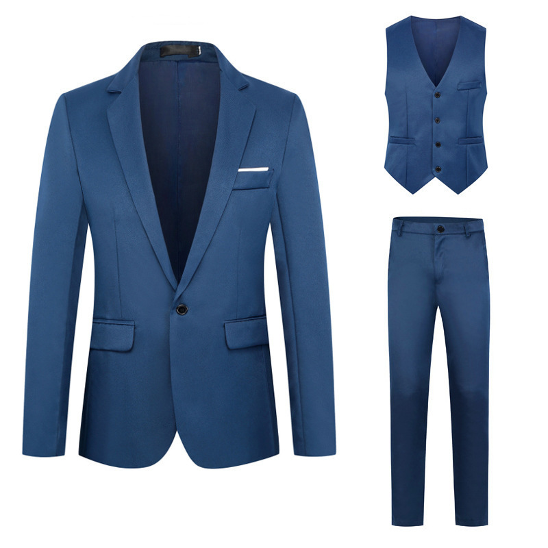 Men's Suit Trousers Vest Three Piece Set Men's Business Casual Suit Wedding Dress Set Men's Clothing Sets Suiting Blazers