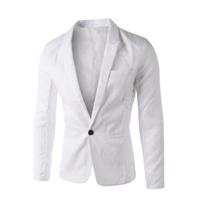 Men's Clothing Tops Blazers Fashionable Men's Casual Single-Breasted Slim Fit Solid Color Suits Jackets