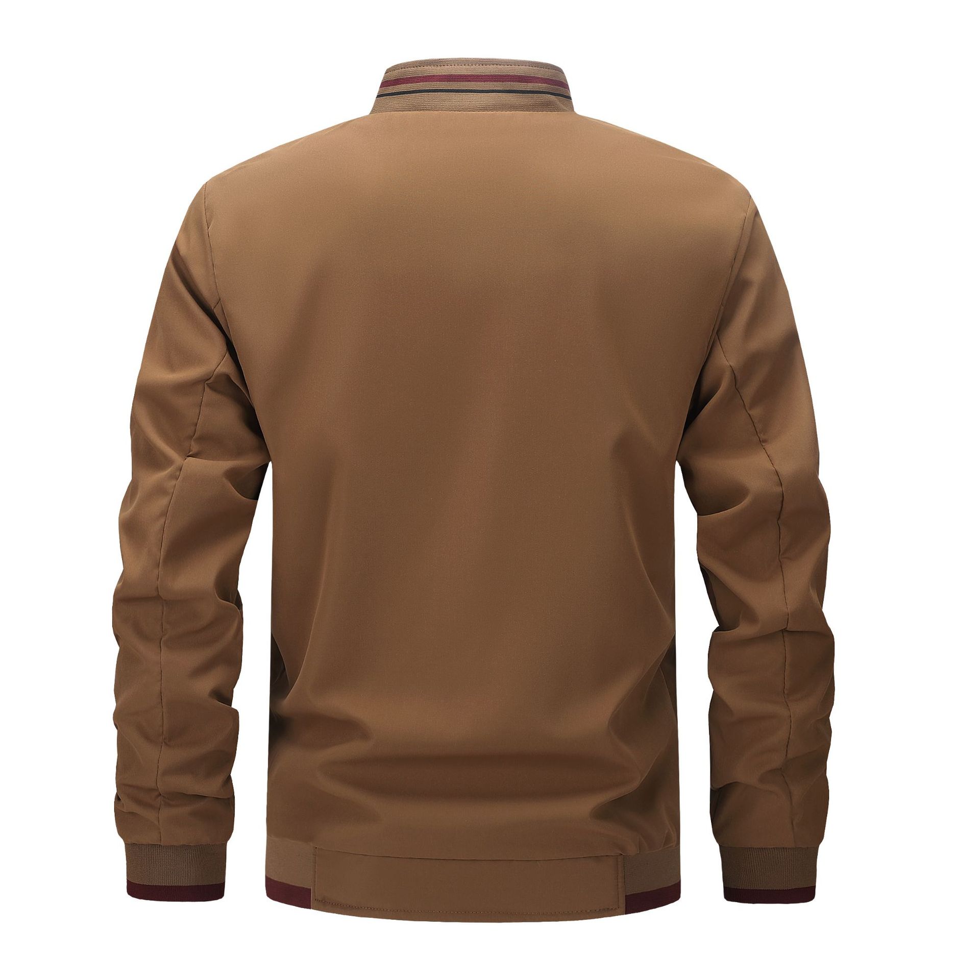 Men's Clothing Tops Jackets Coats Spring Autumn Double Sided Stand Collar Casual Jacket Flight Jacket Men's Jacket