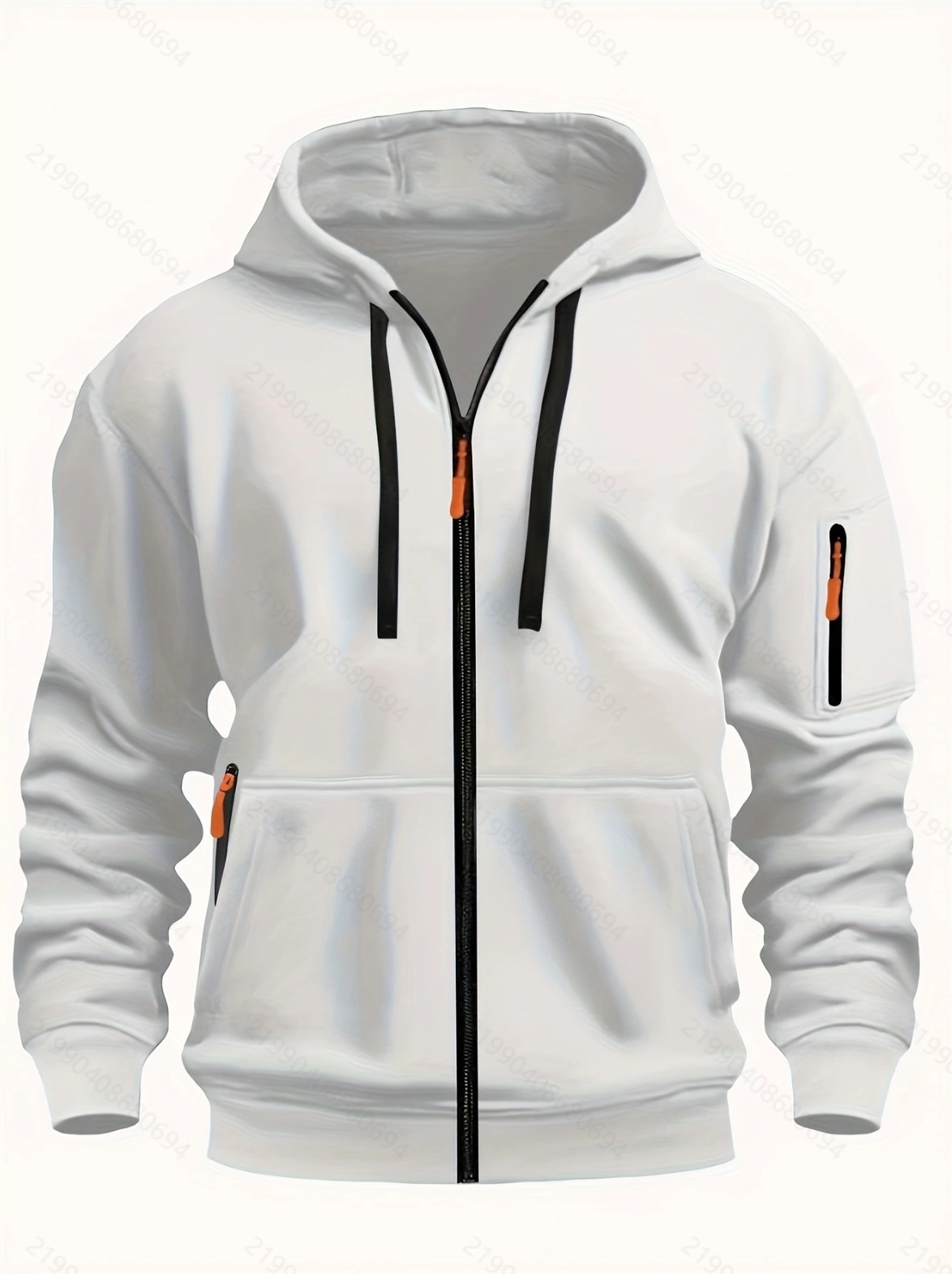 Men's Clothing Tops Sweatshirts Hoodies Spring Autumn Men's Zipper Hoodie Zipper Round Neck Casual Men's Wear