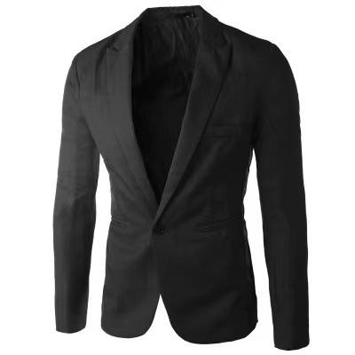 Men's Clothing Tops Blazers Fashionable Men's Casual Single-Breasted Slim Fit Solid Color Suits Jackets