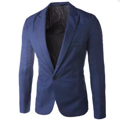 Men's Clothing Tops Blazers Fashionable Men's Casual Single-Breasted Slim Fit Solid Color Suits Jackets
