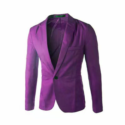 Men's Clothing Tops Blazers Fashionable Men's Casual Single-Breasted Slim Fit Solid Color Suits Jackets