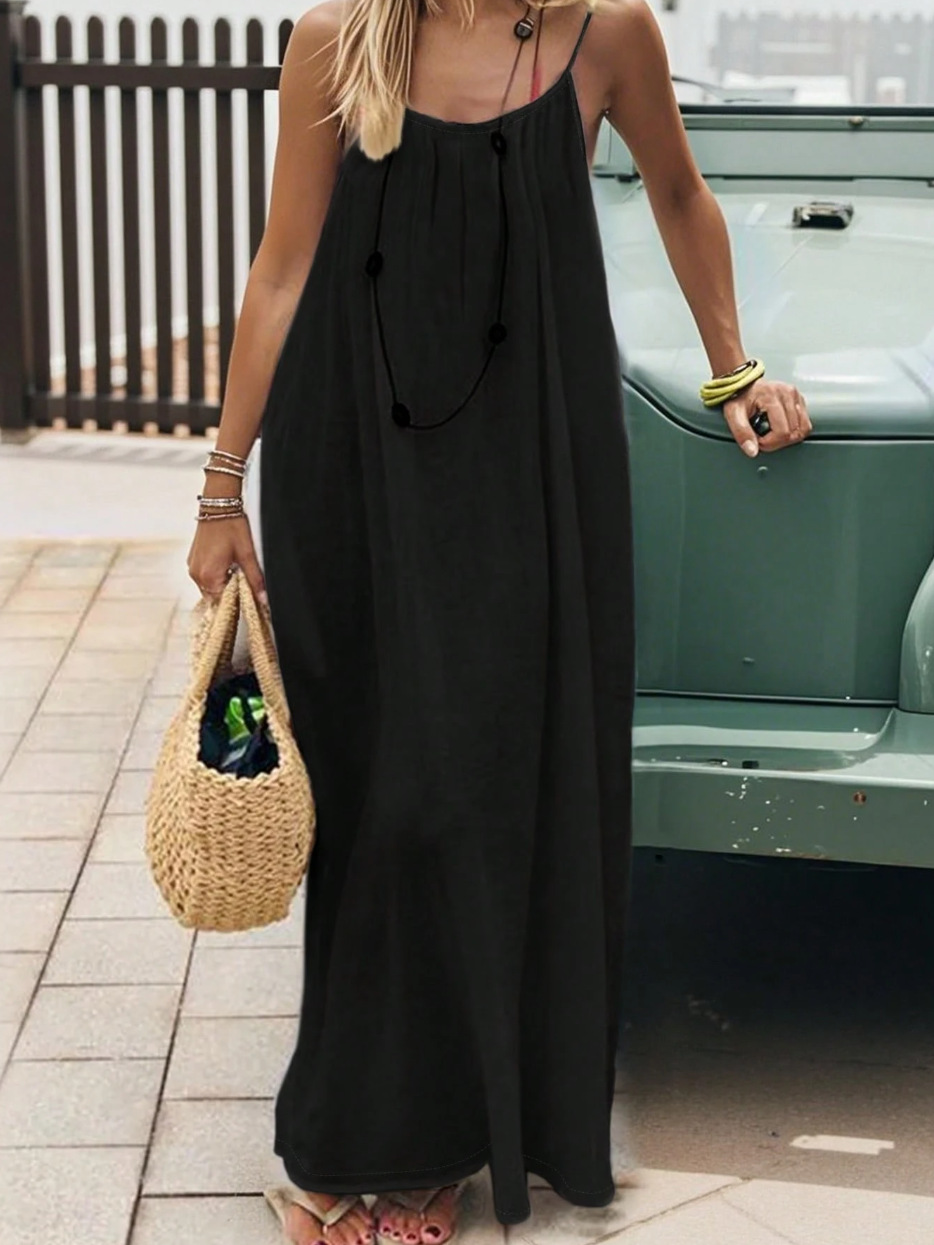 Women's Clothing Dresses New Women's Backless Loose Housecoat Dress with Straps