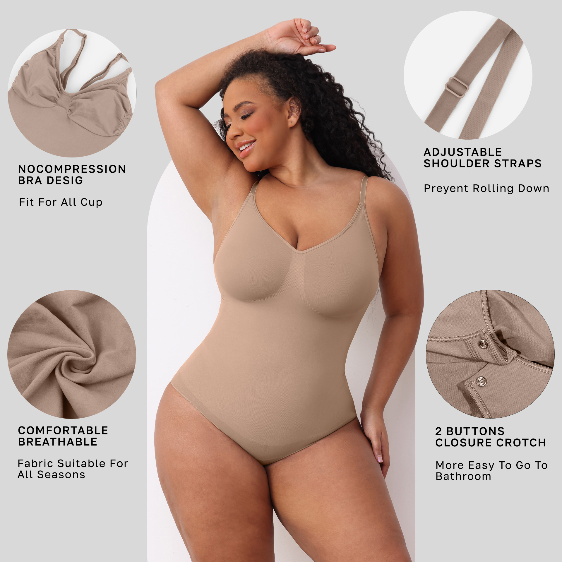 Women's Clothing Lingerie Shapewear Body-Shaping One-Piece Garment Tummy Control Waist Shaping for Body Shaping