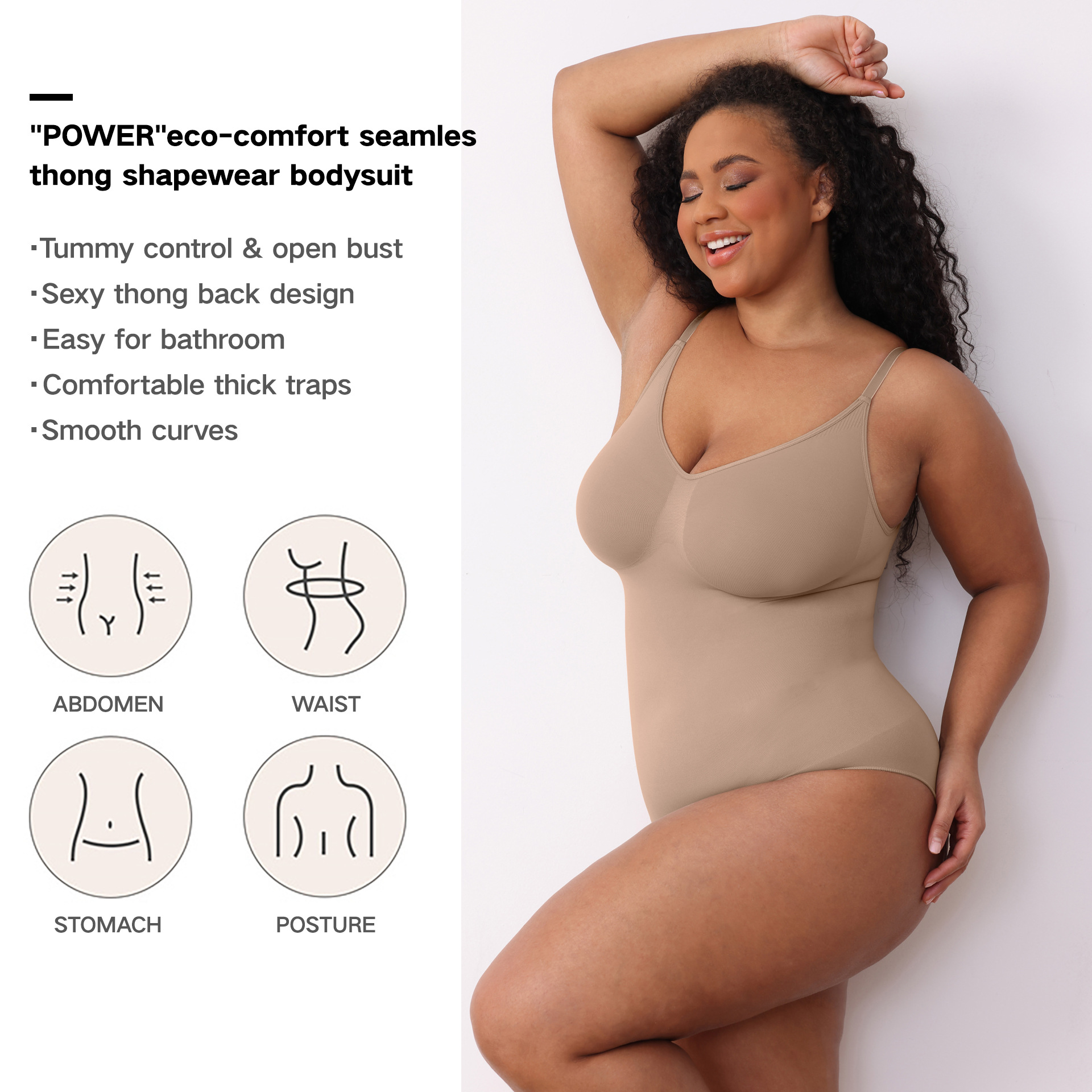Women's Clothing Lingerie Shapewear Body-Shaping One-Piece Garment Tummy Control Waist Shaping for Body Shaping