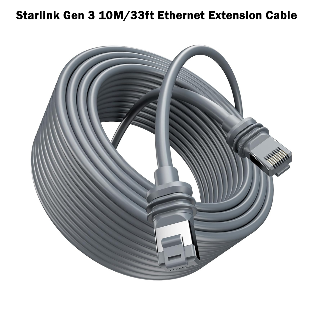 Starlink Gen 3 Cable 33ft/10 meter for Standard V3 V4 Replacement Extension Cable IP68 Waterproof Cable