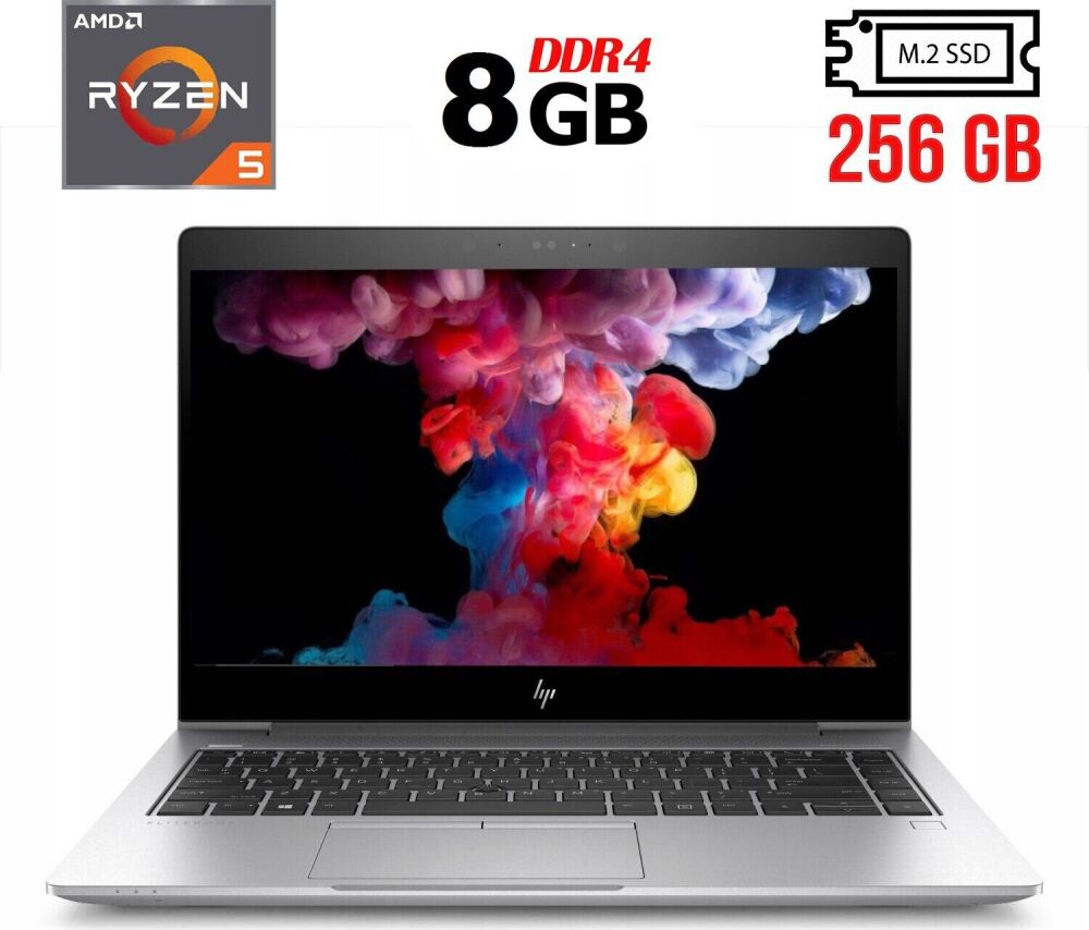 HP Elitebook 745 G6 AMD Ryzen 5 Pro 3500U 8GB RAM 256GB SSD 2GB Radeon Graphics 14" FHD 1080p Windows 11 Pro Laptop + Bag,  For Graphics Editing, Engineering, Gaming. Refurbished