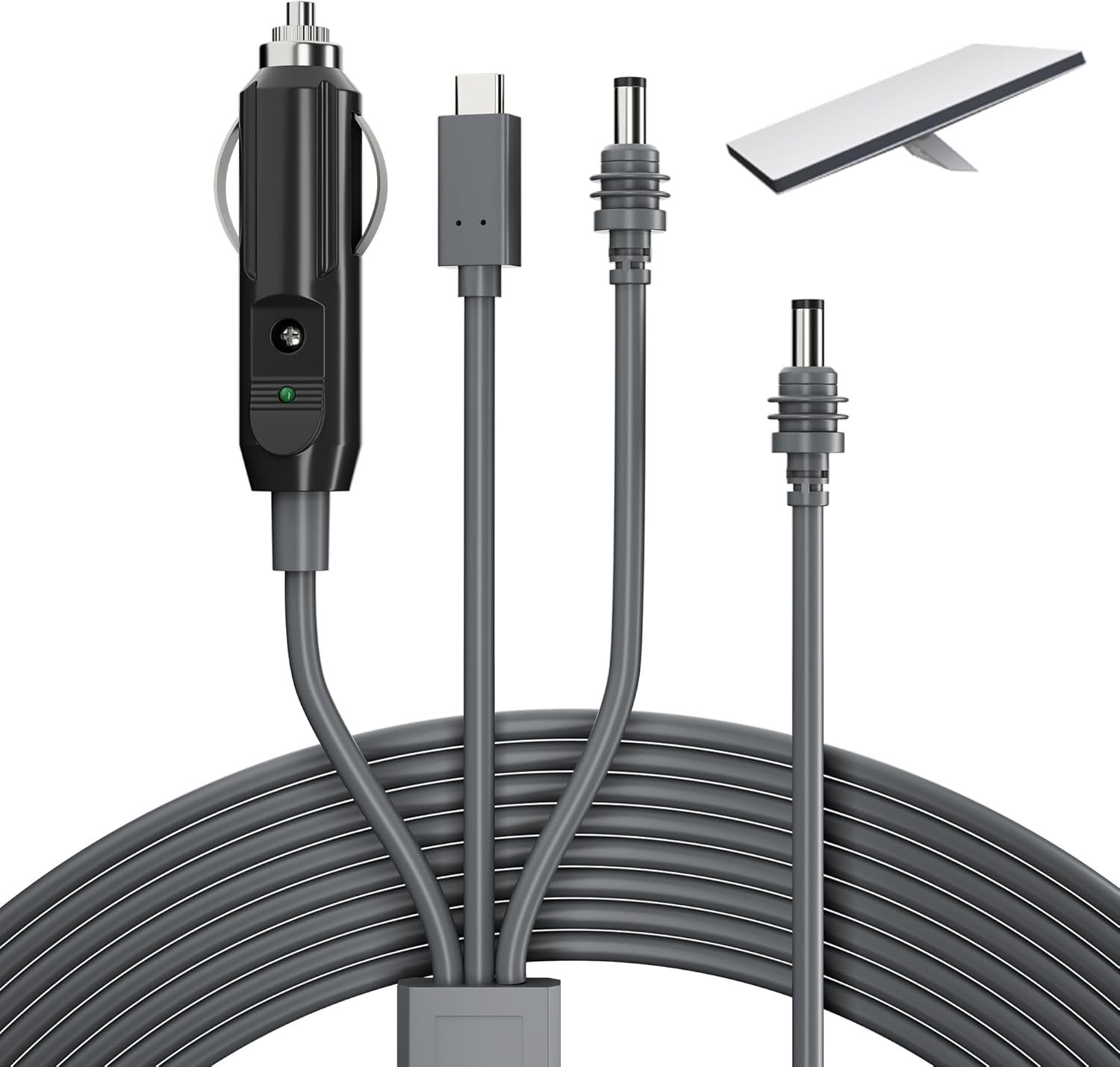 Starlink Mini 3 in 1 DC Power Cable 16.4FT, 100W+ USB C 12-24V Cigarette Lighter Plug and DC Male Power Cable Cord for Starlink Mini, Plug and Play Accessories 5M