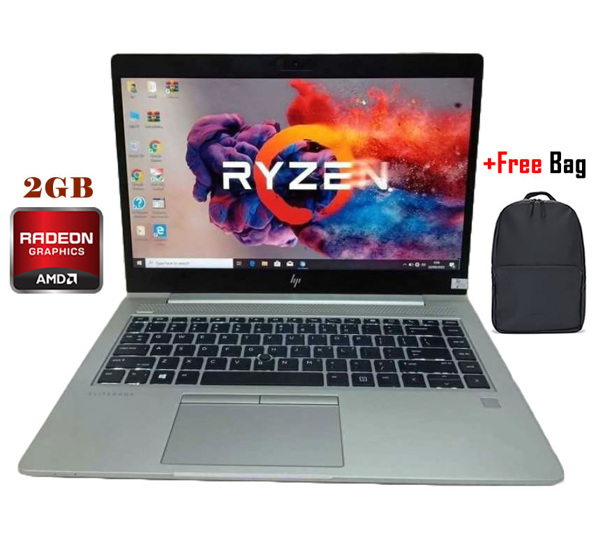 HP Elitebook 745 G6 AMD Ryzen 5 Pro 3500U 16GB RAM 512GB SSD 2GB Radeon Graphics 14" FHD 1080p Windows 11 Pro Laptop + Bag,  For Graphics Editing, Engineering, Gaming. Refurbished