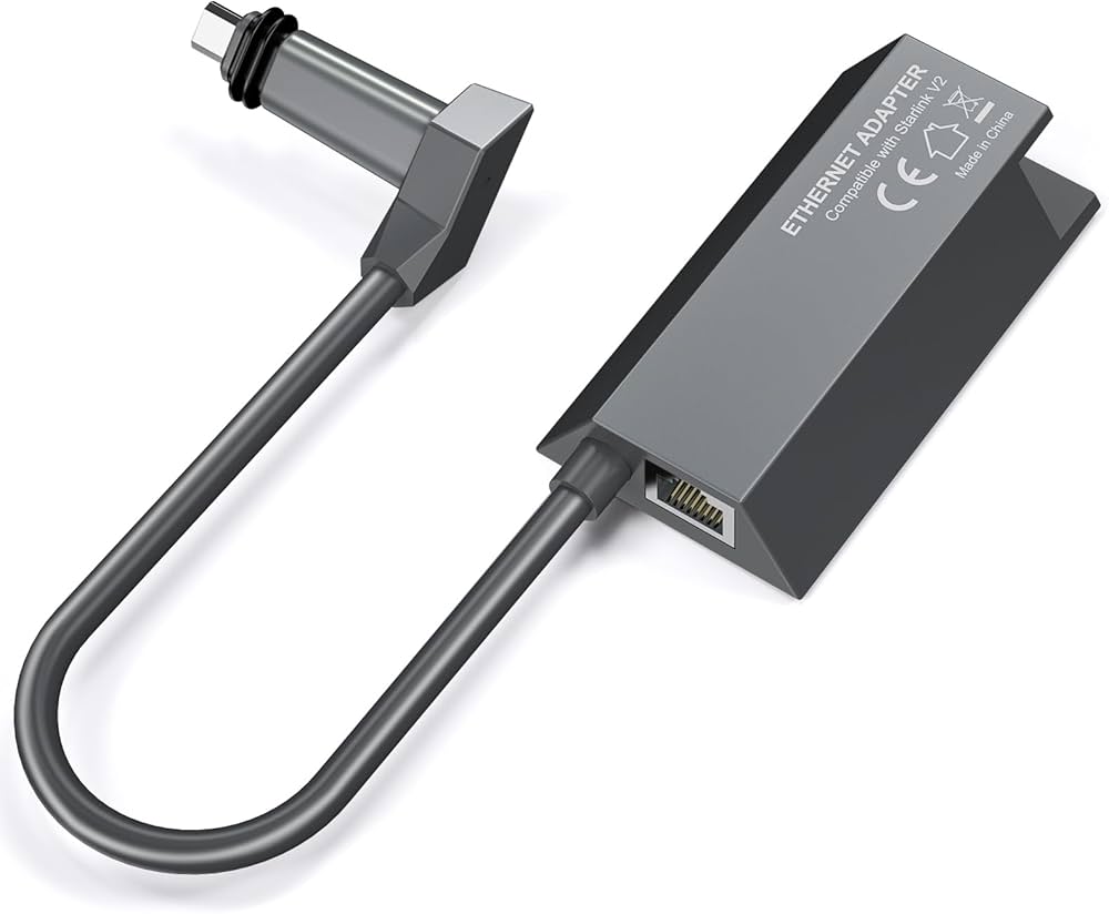 Starlink Ethernet Gen 2 Adapter for V2 Wired External Network, RJ45 Gigabit Ethernet Adapter Support High Speed
