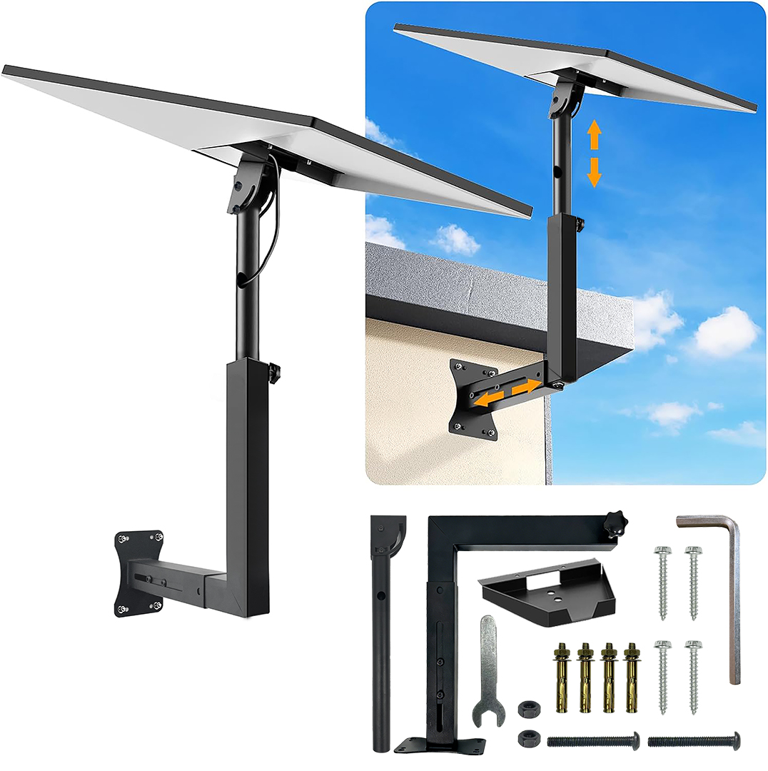 Starlink Gen 3 Mount - Telescopic Adjustable Long Pipe Wall Mount Set For Gen 3 V3 V4 Starlink Dish Antena Bracket Satellite Internet L Shaped Mount with Adapter