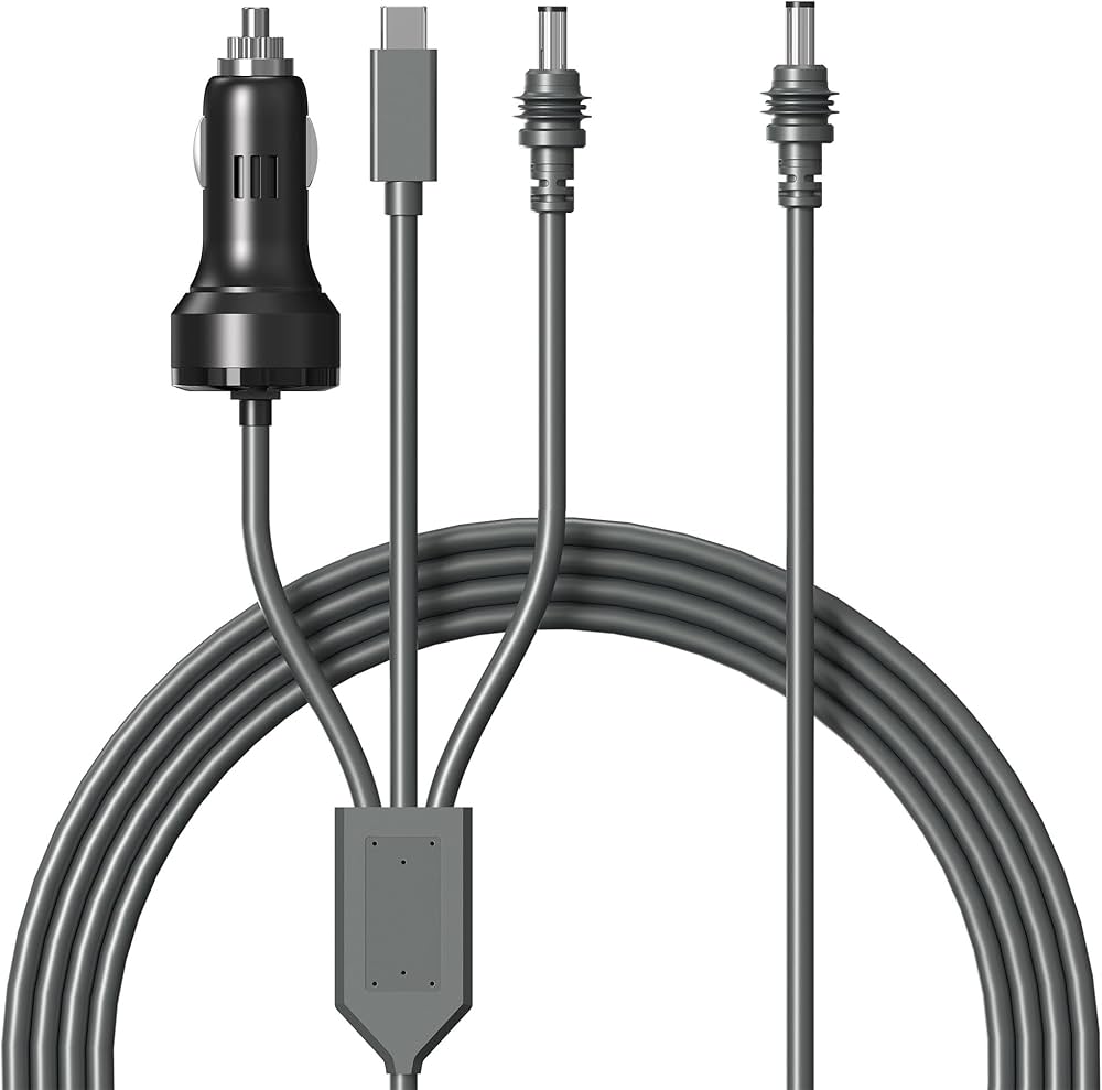 Starlink Mini 3 in 1 DC Power Cable 16.4FT, 100W+ USB C 12-24V Cigarette Lighter Plug and DC Male Power Cable Cord for Starlink Mini, Plug and Play Accessories 5M