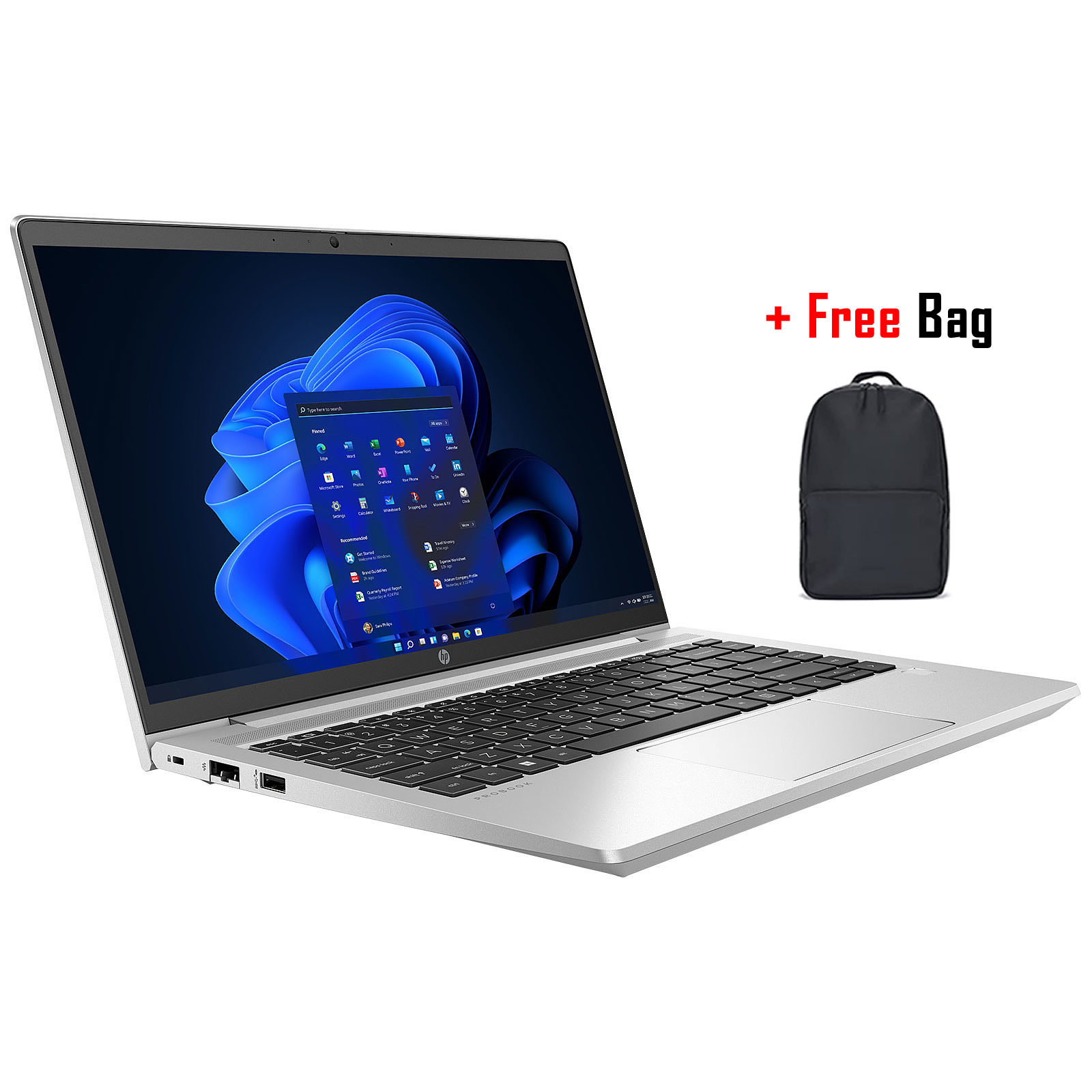 HP EliteBook 840 G7 Core i5 16GB RAM 256GB SSD 10th Generation 14 Inch FHD Windows 11 Pro, MS Office Slim Business Professional  Laptop + Free Backpack Bag - Refurbished Grade A