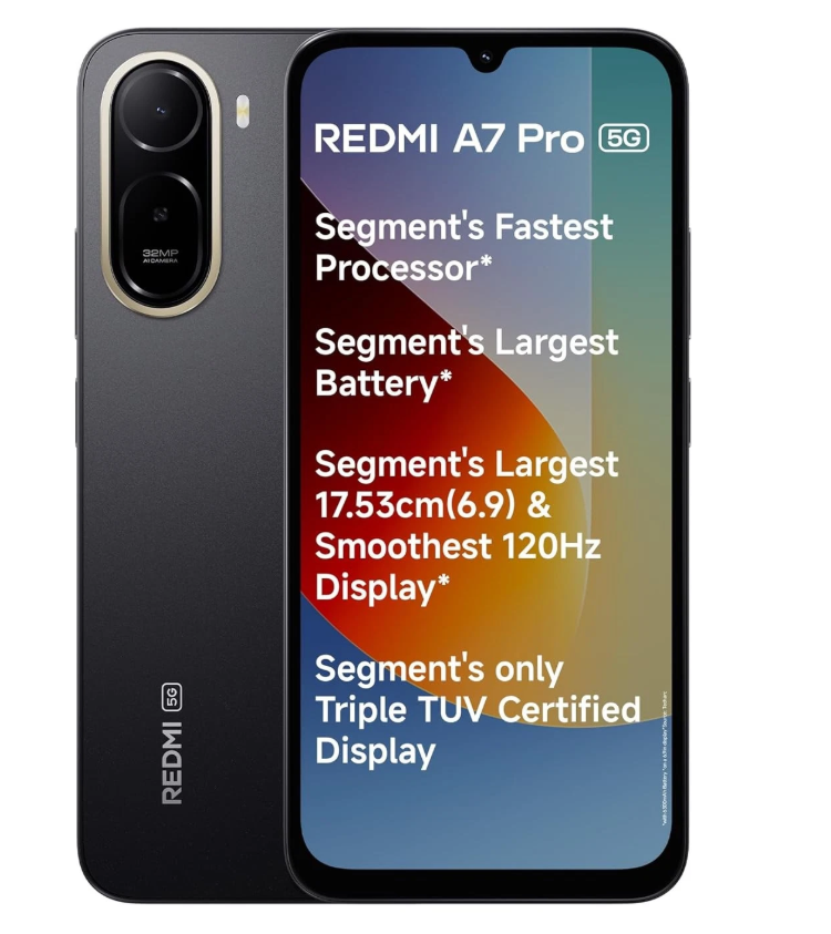 [New Arrival] Xiaomi Redmi A7Pro 128GB + 4GB 6.9 inch 120Hz LCD Display (32+8)MP Camera Android16 6000mAh battery 15w Fast Charge Dual Sim Side Fingerprint Smartphone