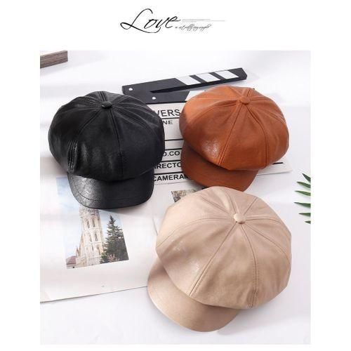 Faux Leather Spboy-barret-drivers Hat-girls Hat(newsboy caps)