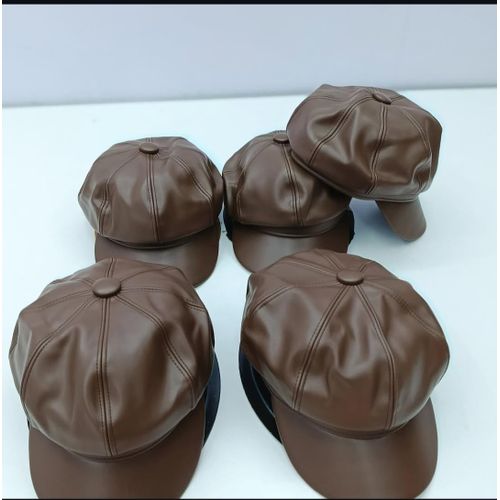 Faux Leather Spboy-barret-drivers Hat-girls Hat(newsboy caps)