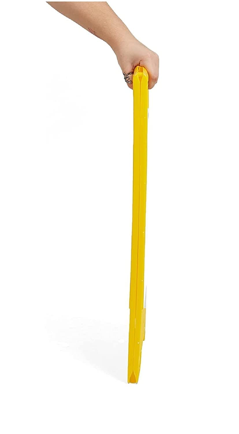 Professional Foldable Wet Floor Caution Sign, High Visibility Portable Safety Warning Standing Board, Lightweight Cautionary Sign Stand Warning Sign for Home, Office & Commercial Use