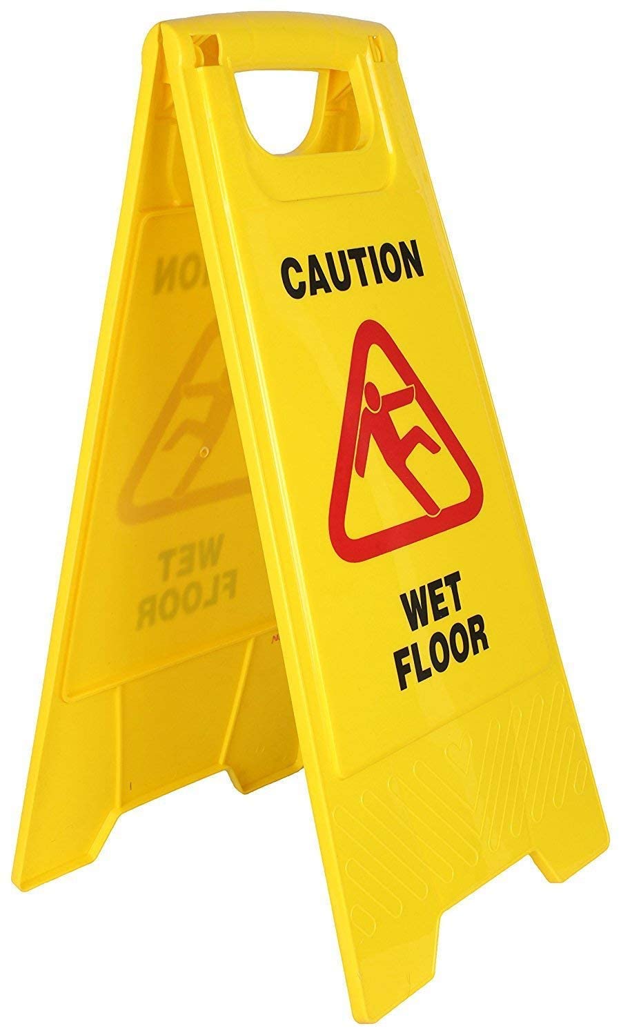 Professional Foldable Wet Floor Caution Sign, High Visibility Portable Safety Warning Standing Board, Lightweight Cautionary Sign Stand Warning Sign for Home, Office & Commercial Use