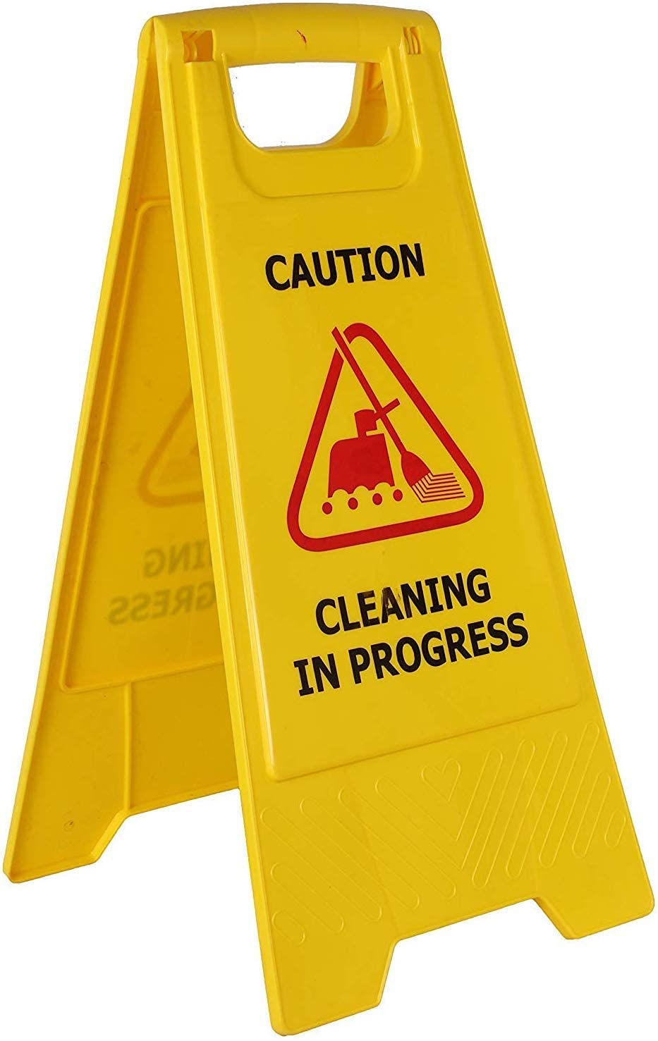 Professional Foldable Cleaning in Progress Caution Sign, High Visibility Portable Safety Warning Standing Board, Lightweight Cautionary Sign Stand Warning Sign for Home, Office & Commercial Use